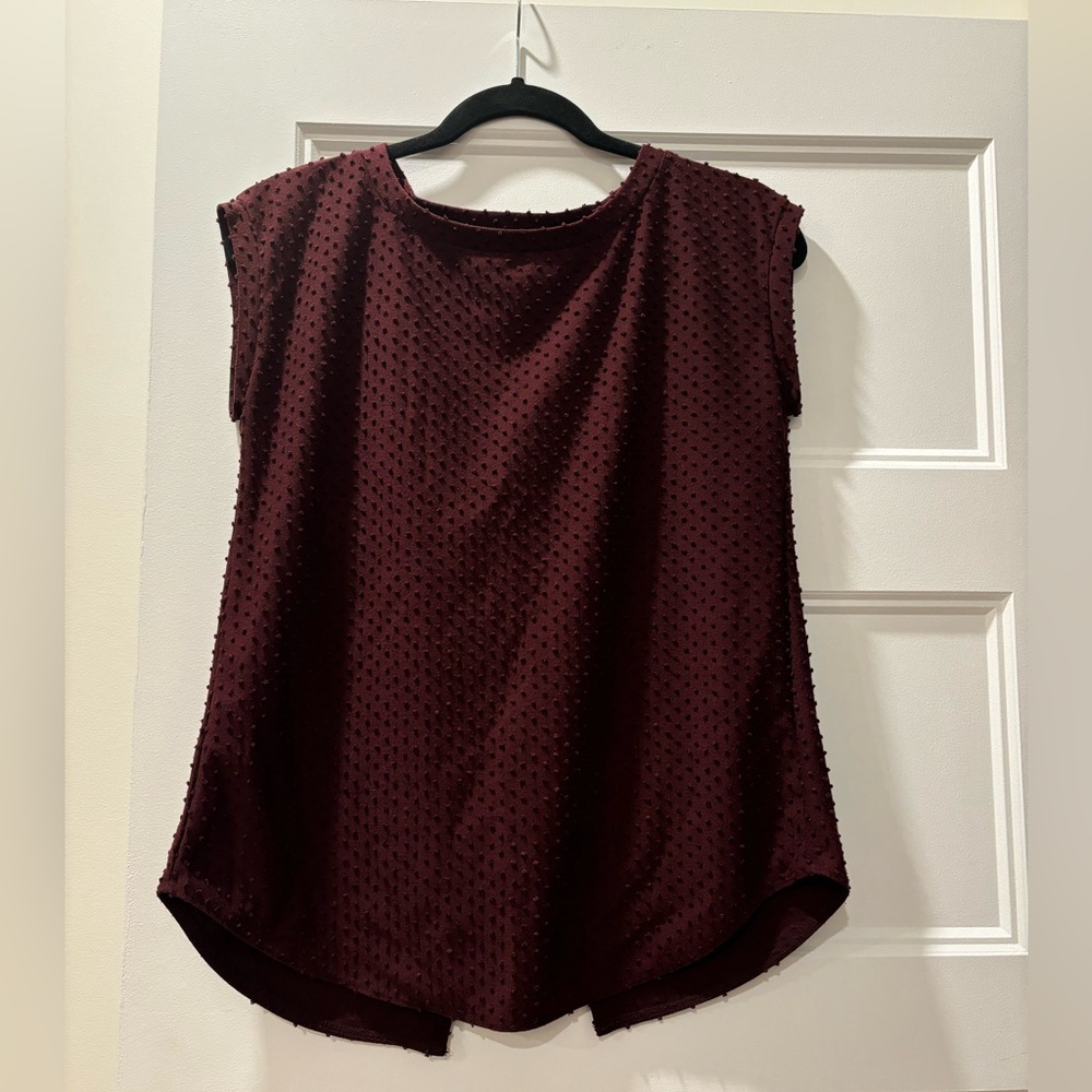 Aritzia burgundy sleeveless top